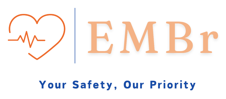 A logo for emr, an emergency medical service.